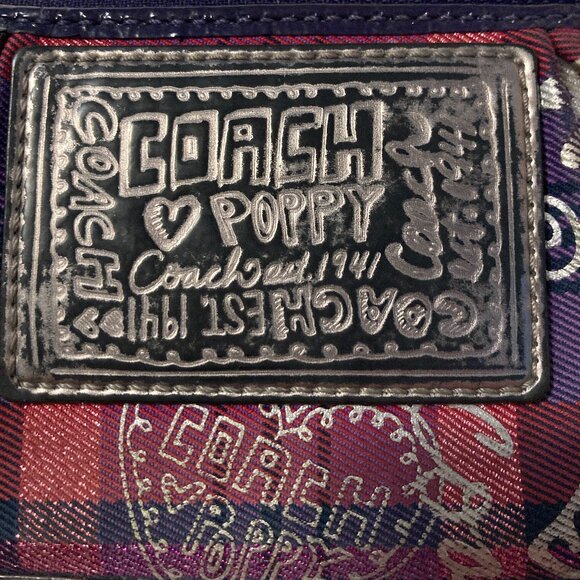 Coach Poppy Tartan Keychain Wallet Coin Purse - Picture 3 of 12